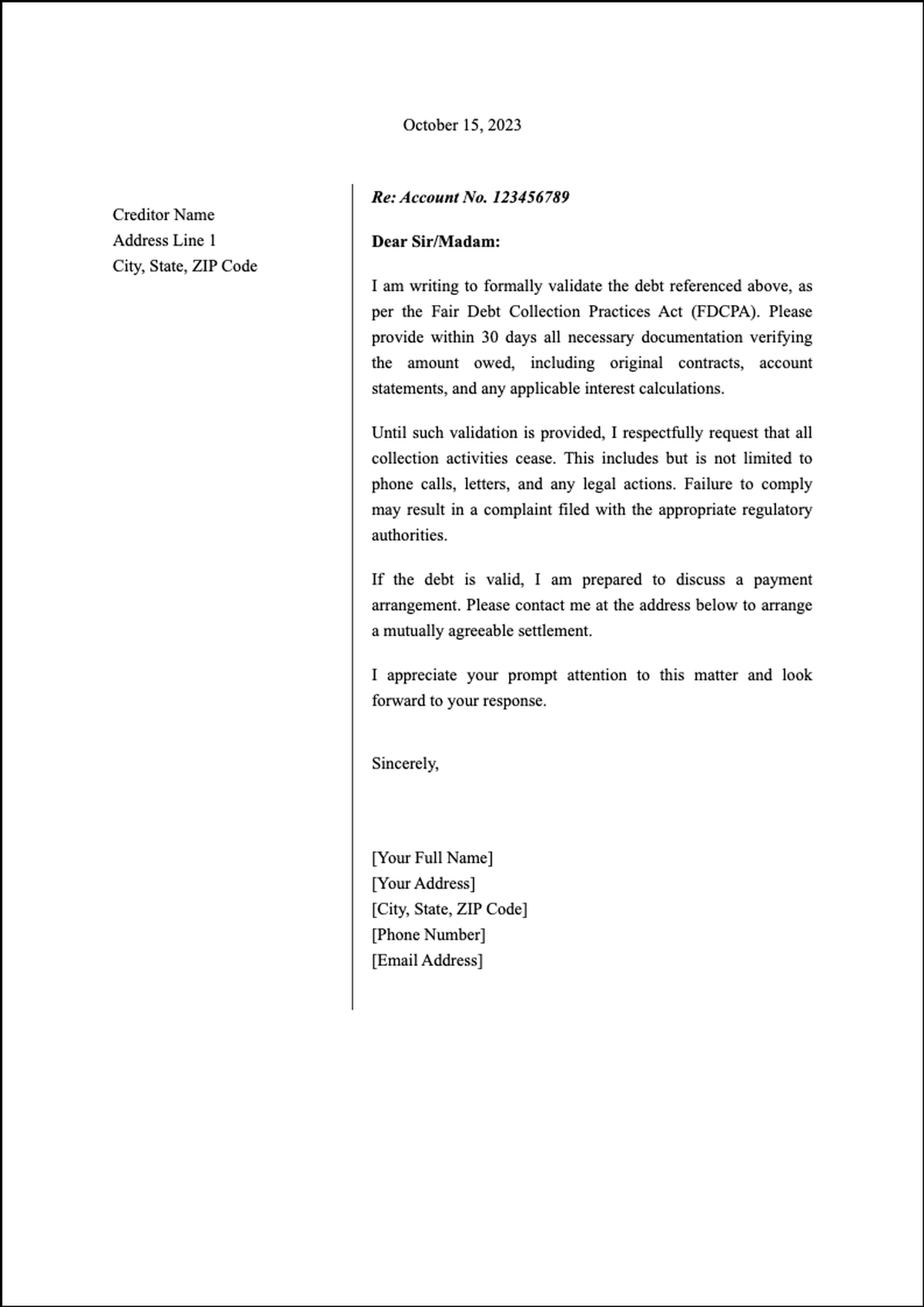 Sample hardship letter to creditor requesting debt settlement and credit report update_variant_2